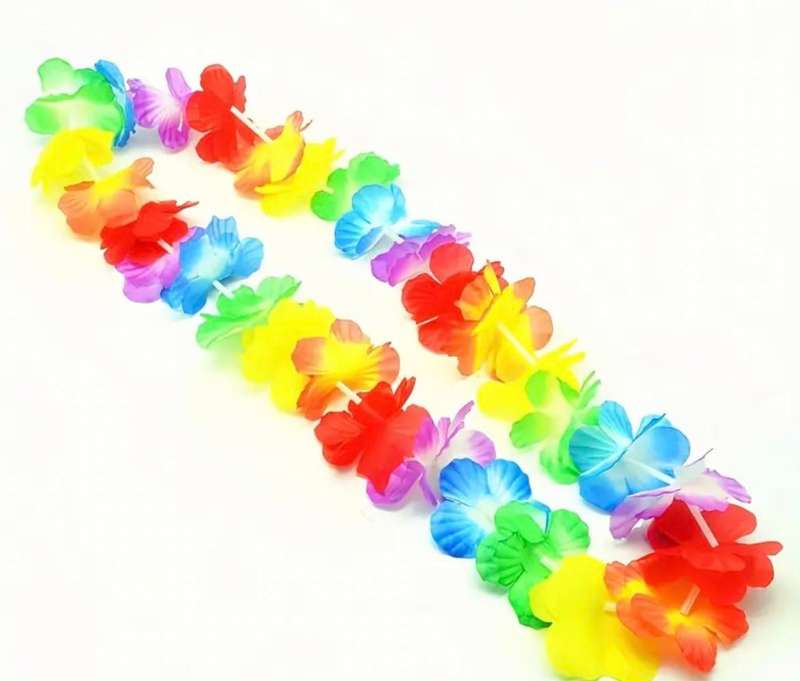12pcs, Hawaiian Style Tropical Wreath