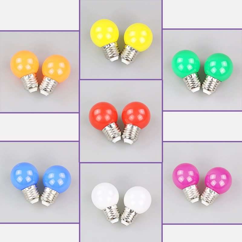 Led bulb (blue/yellow/red/green/pink)/7w/E27