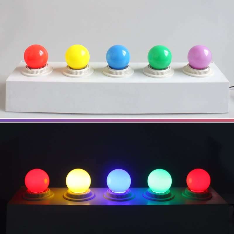 Led bulb (blue/yellow/red/green/pink)/7w/E27