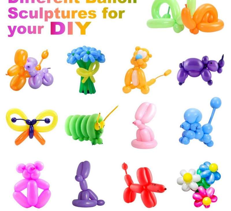 100 Pieces Latex Twisting Balloons