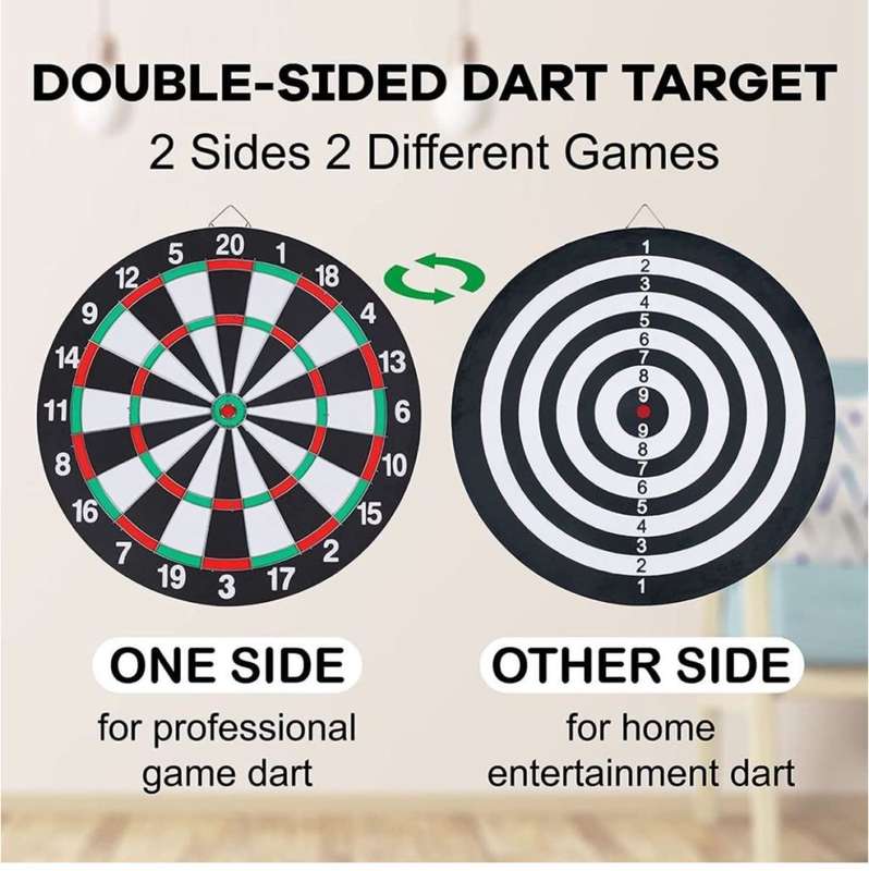 Dartboard With 6 Darts