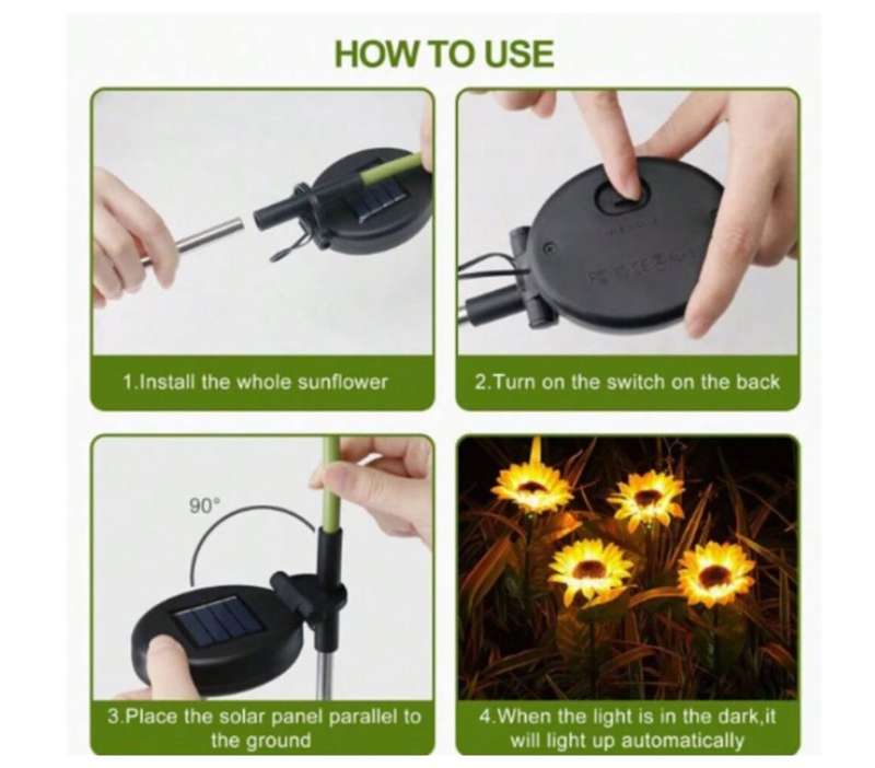 LED Solar Sunflower Garden Light TS-175B