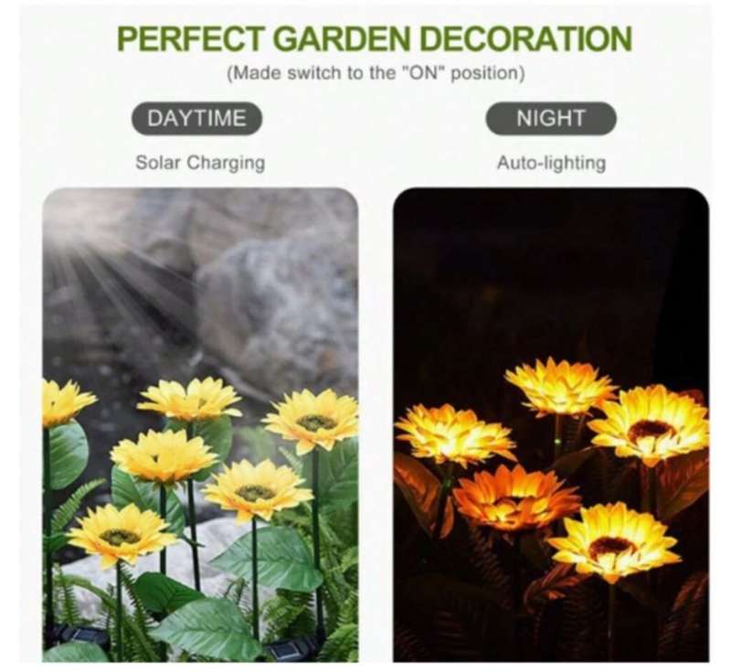 LED Solar Sunflower Garden Light TS-175B