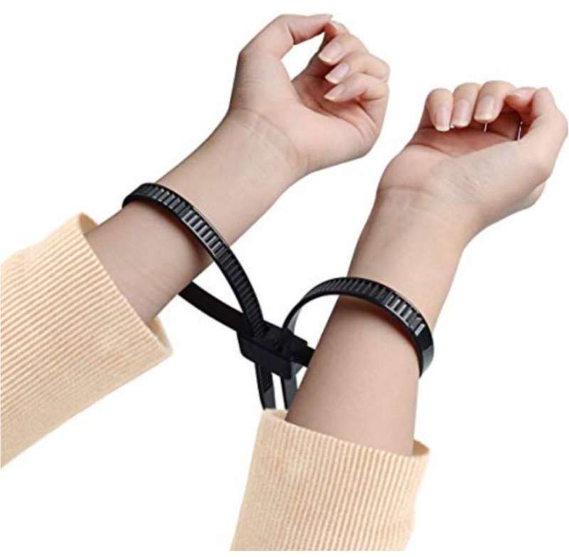 Heavy Duty Nylon Flexi Double Locking Zip Tie Handcuffs
