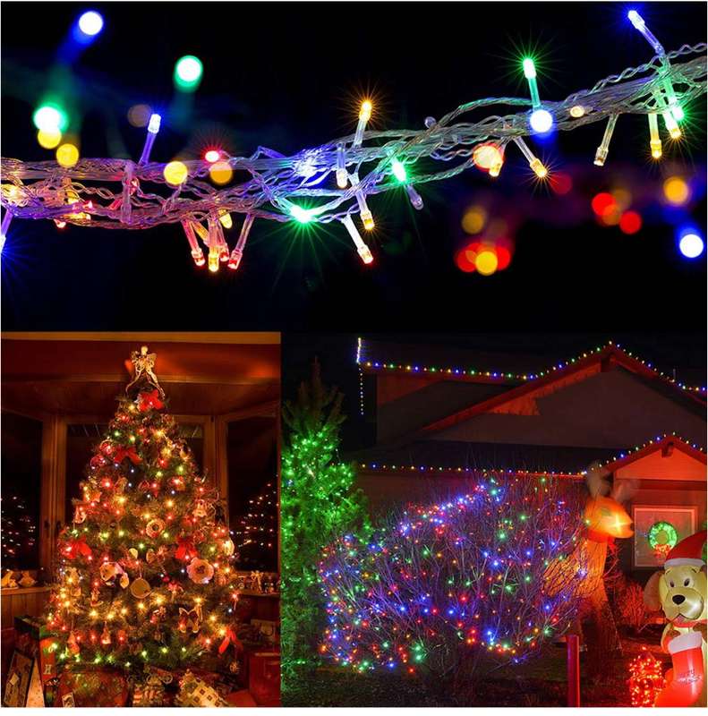 10M Battery Powered LED Christmas String Fairy Lights-Mix Colour