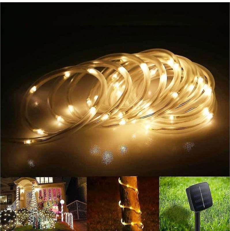 10M Solar Powered LED String Fairy Lights-Warm White
