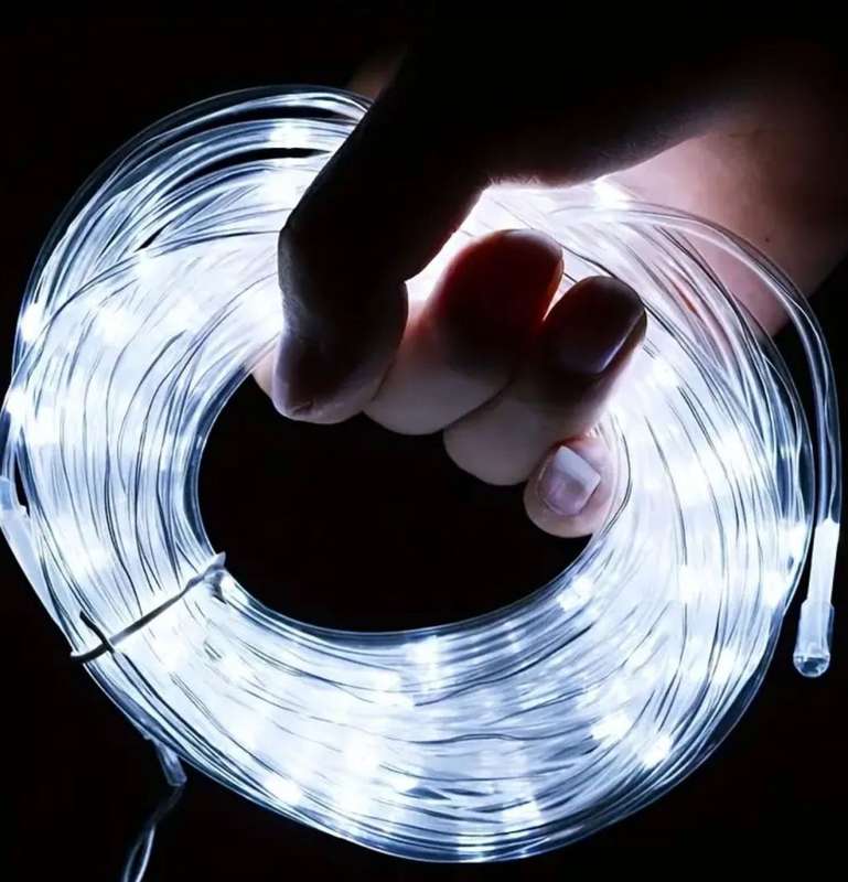 10M Solar Powered LED String Fairy Lights-White