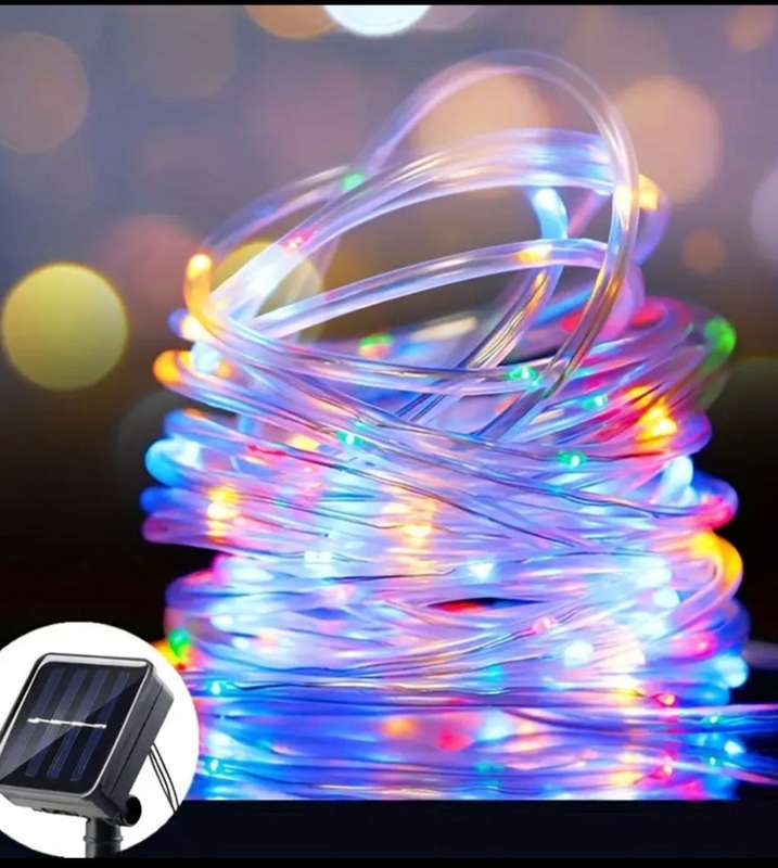 10M Solar Powered LED String Fairy Lights-Mix Colour