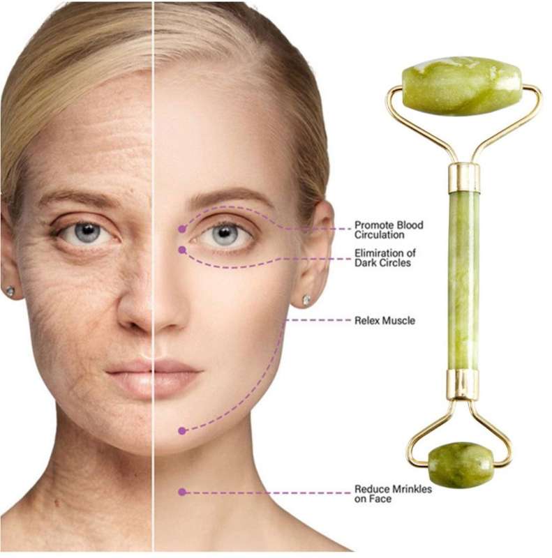 Facial Jade Roller Massager and Gua Sha Set