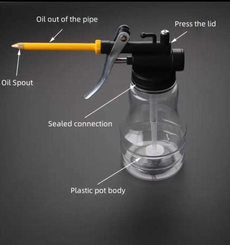 Transparent Engine Oil Bottle