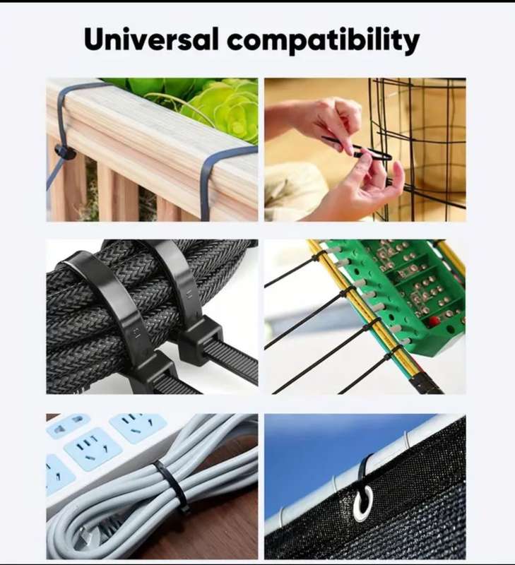Plastic Cable Tie-5 x 200mm Pack of 50Pieces Black