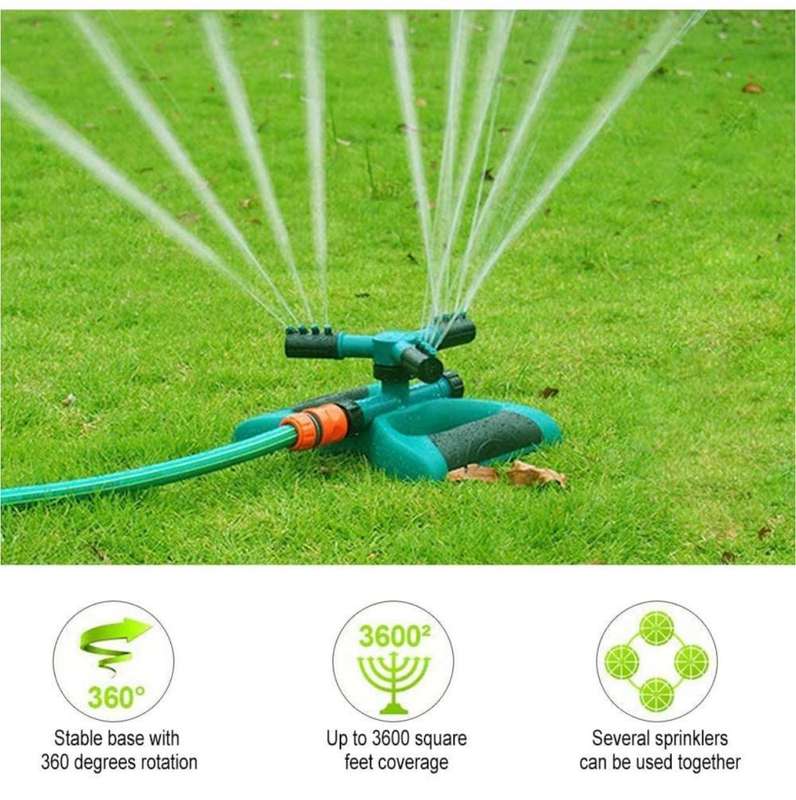 Garden Plants Grass and Lawn Water Sprinkler 360 Rotating System