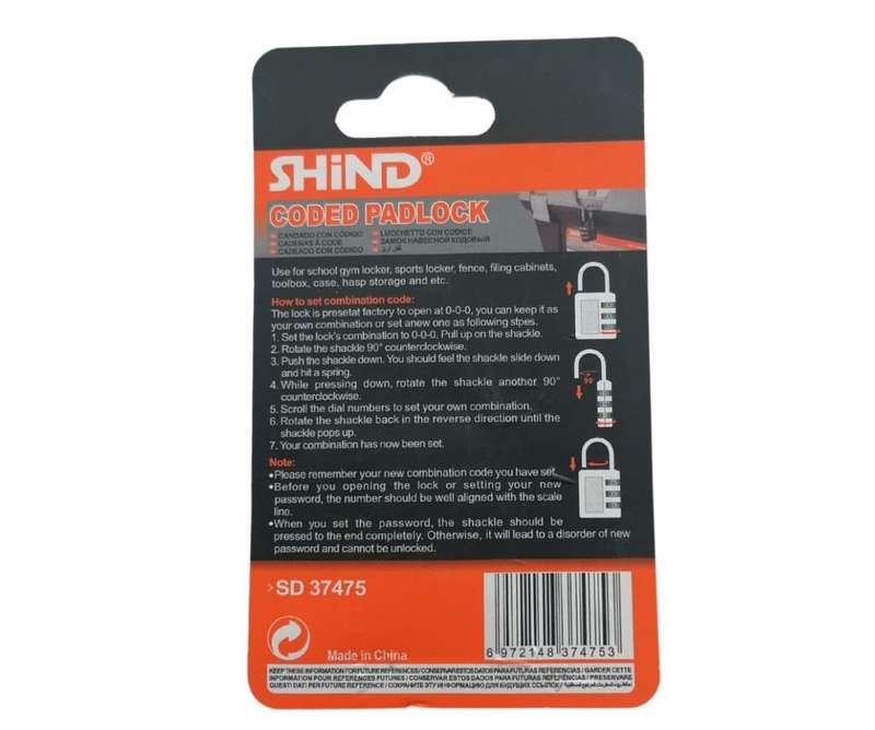 SHIND Coded Padlock