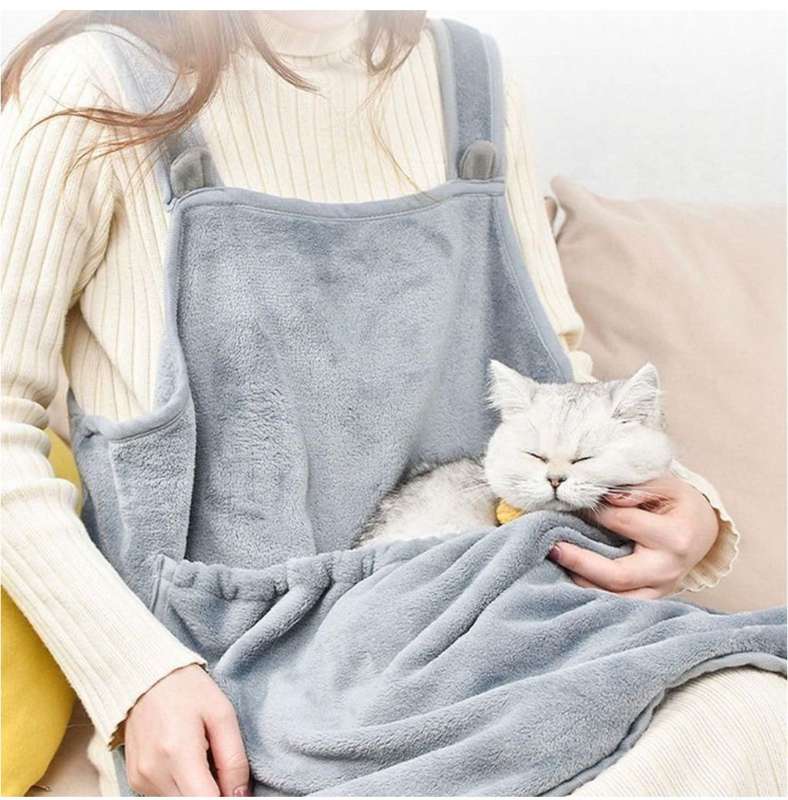 Cat Holding Apron
