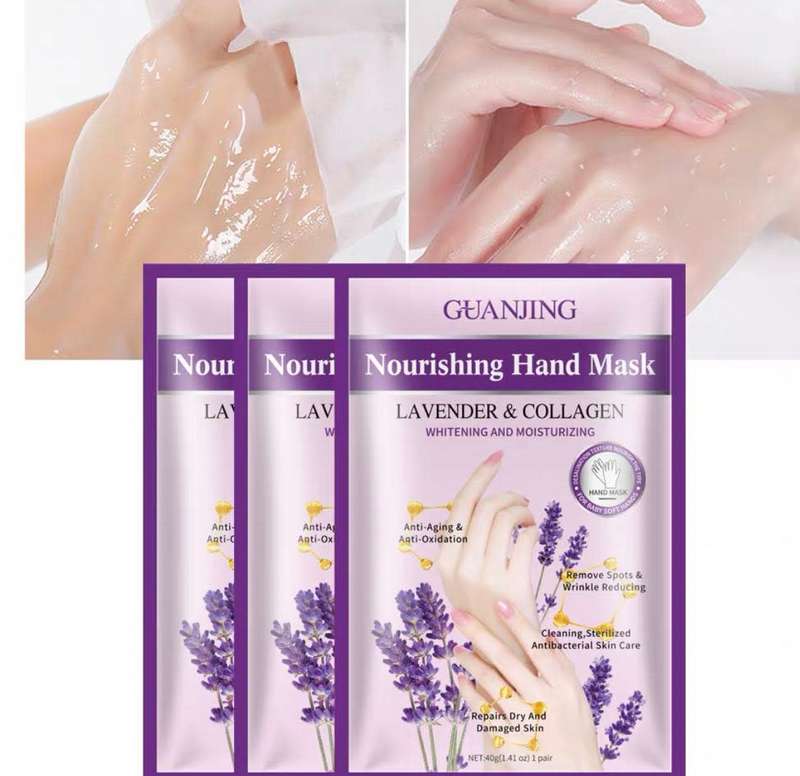 Guanjing Nourishing Hand Mask Lavender and Collagen