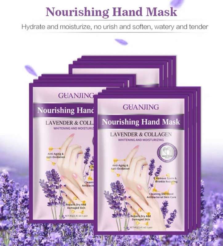 Guanjing Nourishing Hand Mask Lavender and Collagen