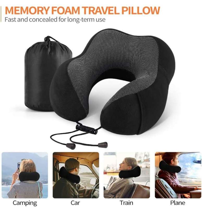 Memory Foam Neck Support Travel Pillow