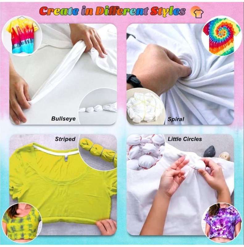 Fabric Clothing Tie-Dye Kit 3 Colors