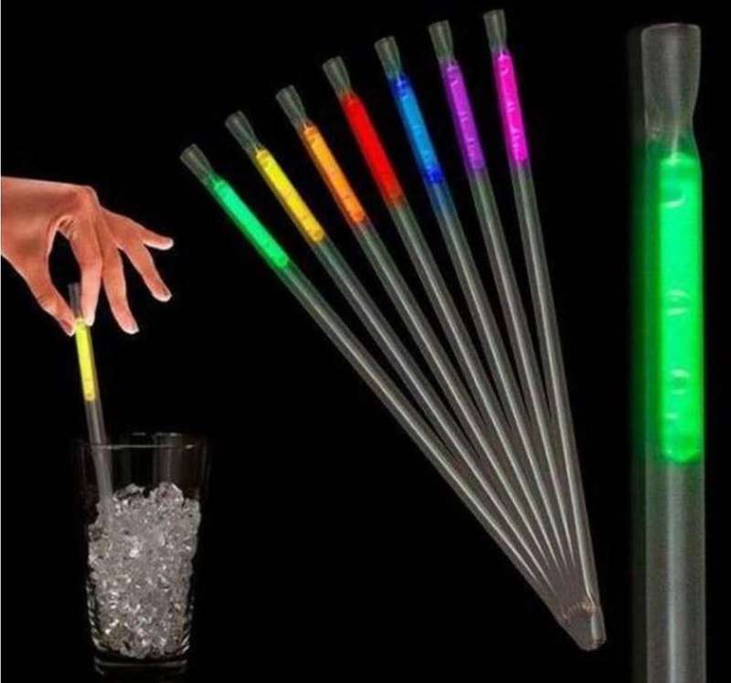 Glow in the Dark Party Drinking Straws 45 Piece