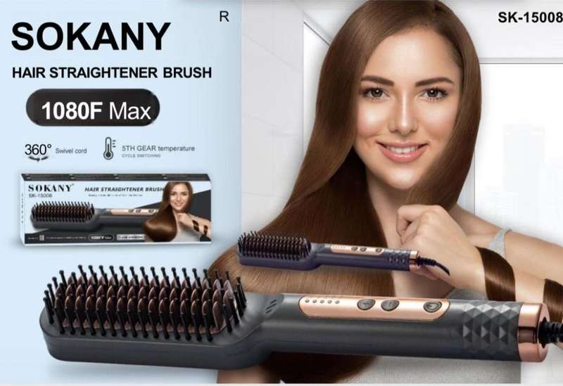 Sokany hair straightener brush 1080F Max