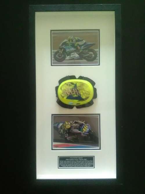Authenticated Valentino Rossi Autographed knee slider (worn by Valentino Rossi)