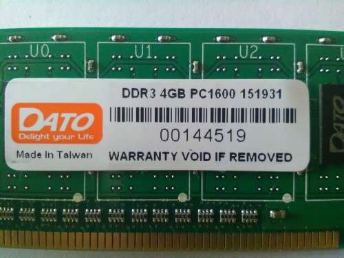 Dato 8Gb RAM DDR3 PC-1600 (2 x 4Gb modules)