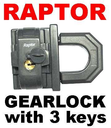 RAPTOR GEARLOCK WITH 3 KEYS