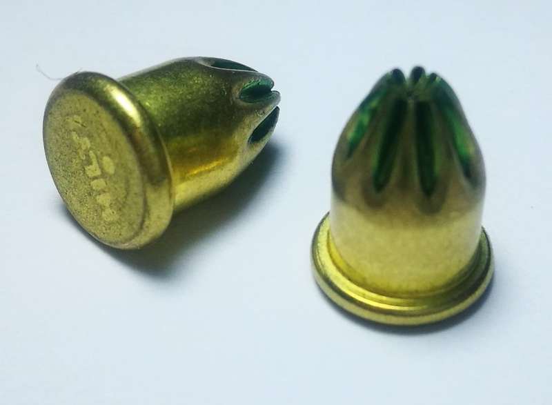 STRIP OF 10 GREEN HILTI CAPS. (.27 CAL SHORT). CAN BE USED FOR TRIP WIRE BANG REFILLS.