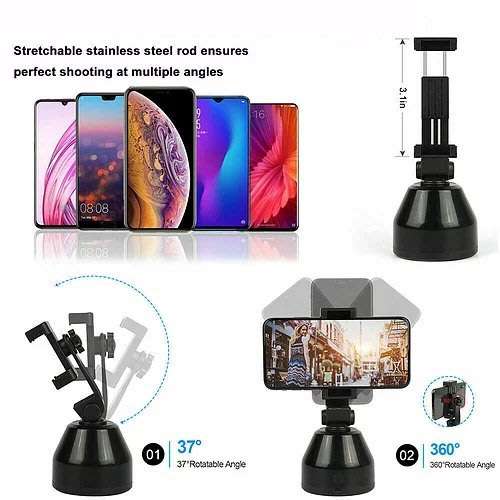 Smart Tracking, 360° Rotation, Gimbal Phone Holder (Tripod mountable)