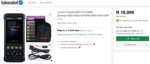 *R16 999* Launch Creader Full OBD2 Scanner - Scan and reset - Please read