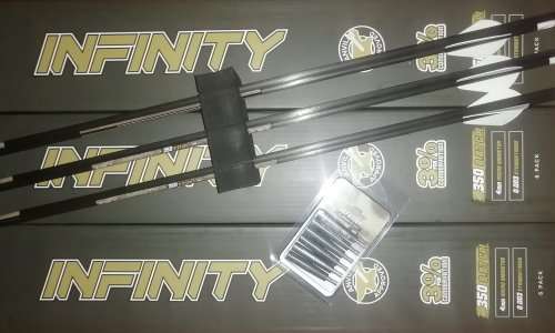 Bowhunting Nexxus Infinity Fletched Arrow Shafts with Outserts (Retail R3995)