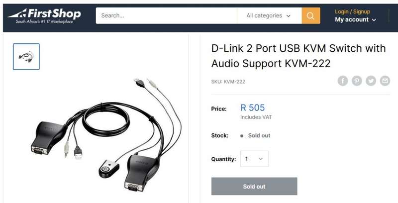 D-LINK KVM Switch - Control 2 PC`s with 1 Mouse, keyboard, monitor