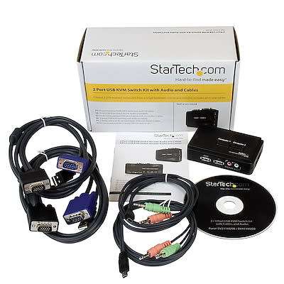 StarTech KVM Switch, Control 2 PC`s with 1 Mouse, keyboard, monitor