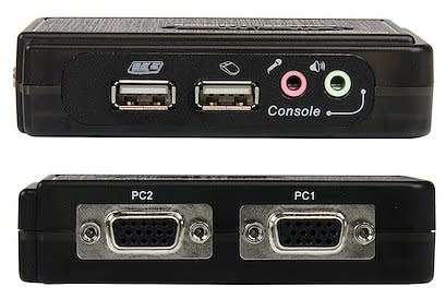 StarTech KVM Switch, Control 2 PC`s with 1 Mouse, keyboard, monitor