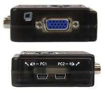 StarTech KVM Switch, Control 2 PC`s with 1 Mouse, keyboard, monitor