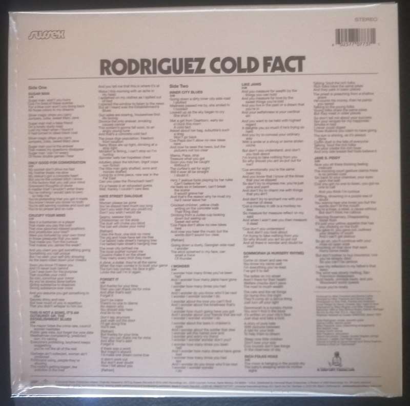 Rodriguez Cold Fact LP (new, sealed)