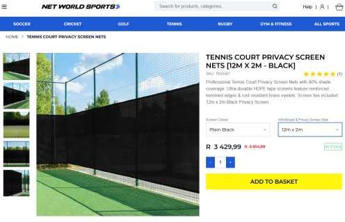 Tennis Court Privacy Screen Net