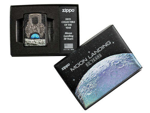 2019 ZIPPO LIMITED "MOON LANDING" GALAXY STARDUST ARMOR CASE LIGHTER ** NEW **