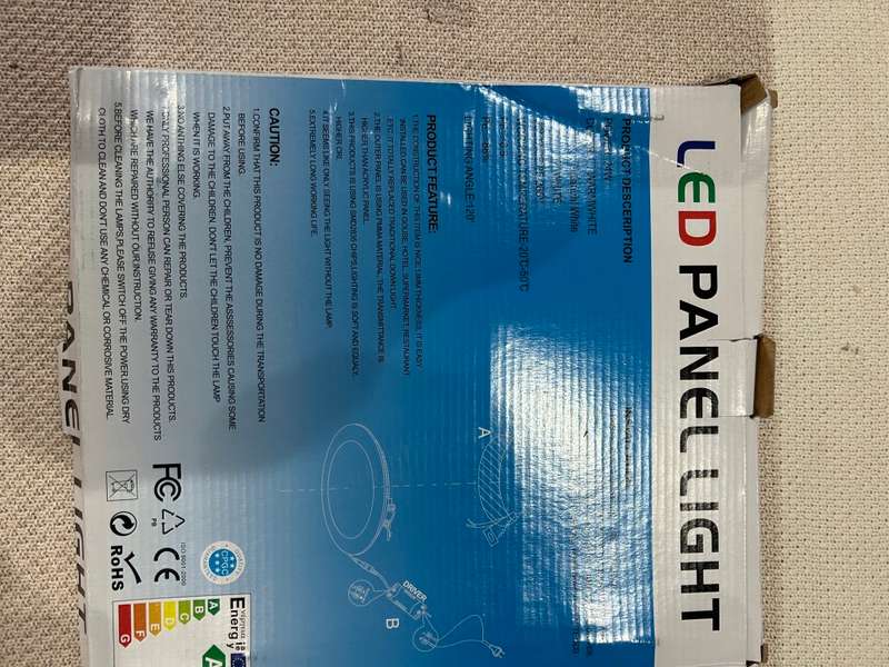 LED PANEL LIGHT. 24W White. 25 available