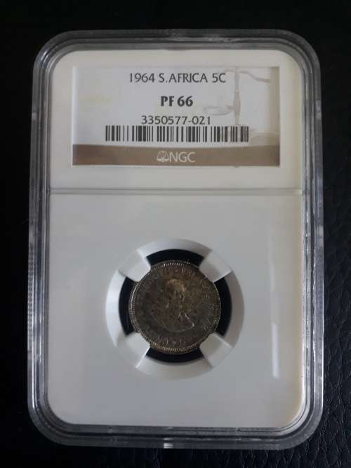 1964 Silver 5 Cent PF 66