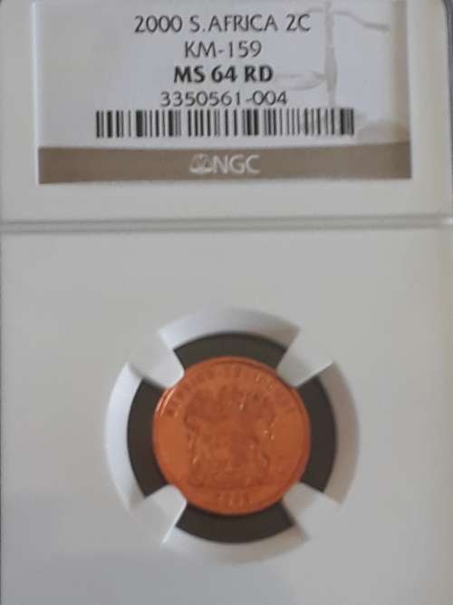2000 2 Cent MS 64 RD - Old Coat of Arms