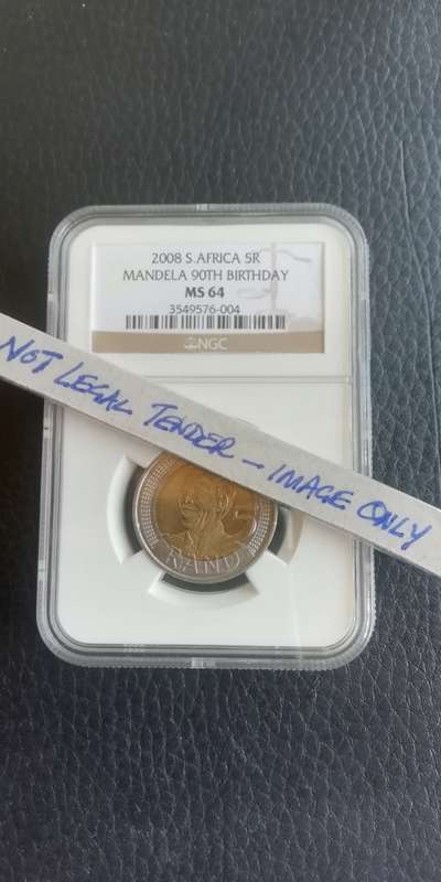 2008 R5 Mandela 90th Birthday MS 64 - NGC