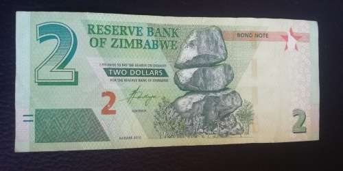 2016 Zimbabwe 2 Dollars Bondnote