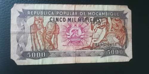 1989 Mozambique 5000 Meticais