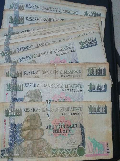 Zimbabwe 1000 Dollars USED x 50 Notes
