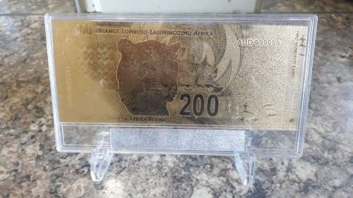Stunning Leopard Gold Banknote in Display Stand!!!