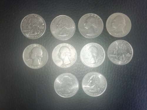 Lot #1 USA 5 Quarter Dollar Coins