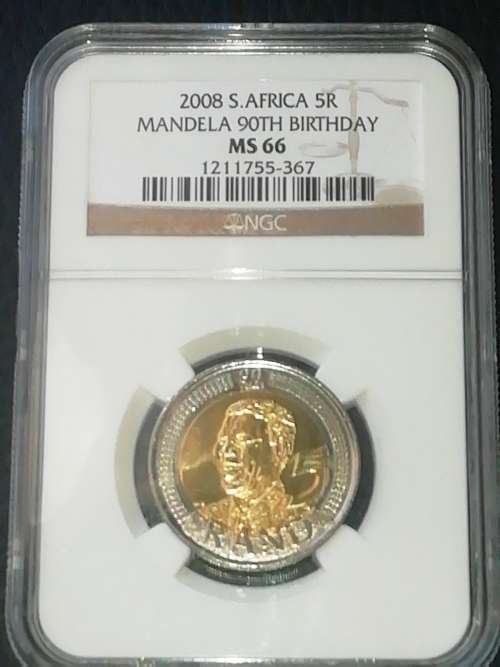2008 R5: Mandela 90th Birthday NGC MS 66