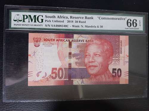 2018 R50 Mandela Commemorative PMG 66