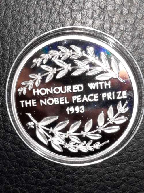 1993 Mandela Silver plated Proof Cameo Medallion